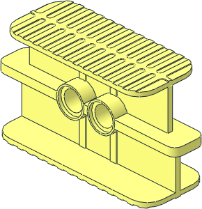 Technic Rubber Band Holder Large with Pinholes