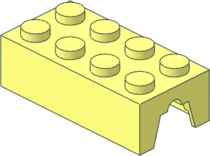 ~Brick  2 x  4 for Train Wheels Top