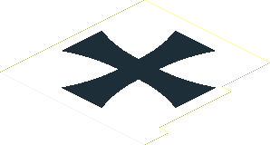 Sticker  6.0 x  6.0 with Black Iron Cross on White Background Right