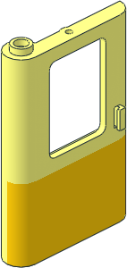 Train Door  1 x  4 x  5 Left with Yellow Bottom Half Pattern