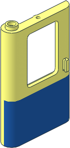 Train Door  1 x  4 x  5 Left with Blue Bottom Half Pattern