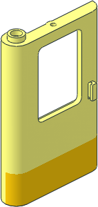 Train Door  1 x  4 x  5 Left with Yellow Stripe Pattern