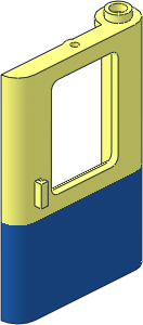 Train Door  1 x  4 x  5 Right with Blue Bottom Half Pattern