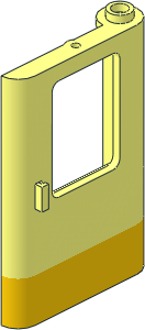 Train Door  1 x  4 x  5 Right with Yellow Stripe Pattern