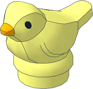 Animal Bird Songbird with Black Eyes and Bright Light Orange Beak Pattern