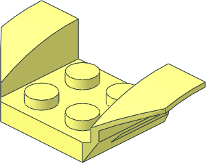 Car Mudguard  2 x  4 Swept Back