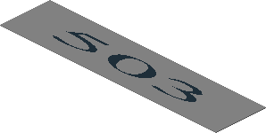 Sticker  0.9 x  3.9 with Black "503"