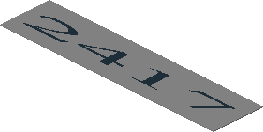 Sticker  0.9 x  3.9 with Black "2417"