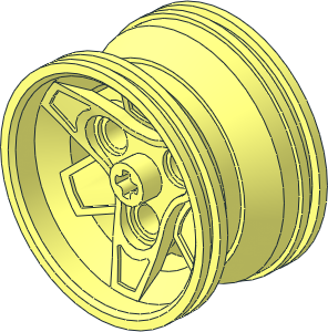 Wheel Rim 26 x 43 with 6 Spokes and 3 Pegholes