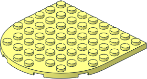 Plate  8 x  8 with Rounded End