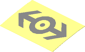 Sticker  1.2 x  1.9 with Silver Train Logo (Formed)