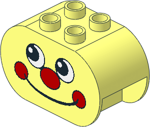 Duplo Brick  2 x  4 x  2 with Rounded Ends with Dimpled Face Pattern