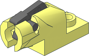Plate  1 x  2 with Mini Shooting Blaster with Dark Bluish Grey Trigger