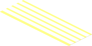 Sticker  2.0 x  5.9 with  4 White Stripes