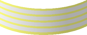 Sticker  2.0 x  5.9 with  4 White Stripes (Formed)