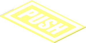 Sticker  1.0 x  1.7 with White "PUSH"