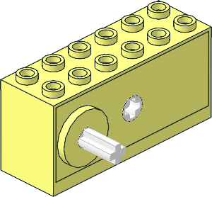 Motor Windup  2 x  6 x  2.333 with Raised Shaft Base and 1.2L Milky_White Axle (Complete)