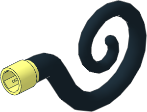 Animal Monkey Curved Tail Large with Rubber Tail Black