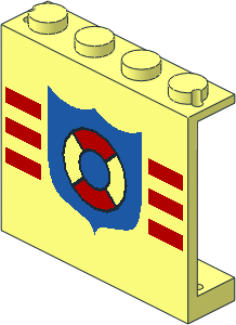 Panel  1 x  4 x  3 with Coastguard Pattern