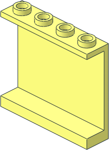 Panel  1 x  4 x  3 with Hollow Studs