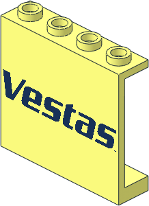 Panel  1 x  4 x  3 with Logo "Vestas" Pattern