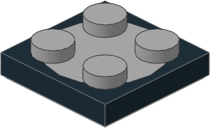 ~_Turntable  2 x  2 Plate (Complete) Black/Medium Stone Grey (Obsolete)