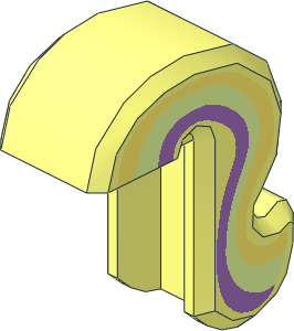 Animal Cat Tail with Medium Lavender, Yellowish Green and Bright Light Yellow Stripes Pattern