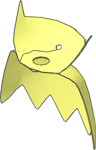 Minifig Cape Cloth with Pointed Ends and Collar (Formed)