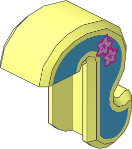 Animal Cat Tail with Dark Azure Stripe, Dark Pink and Lavender Flowers Pattern