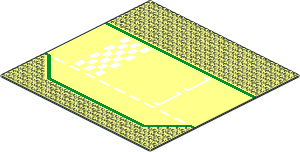 Baseplate 32 x 32 Road 9-Stud Layby with Racetrack Pattern