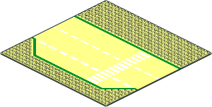 Baseplate 32 x 32 Road 9-Stud Layby with Crosswalk Pattern