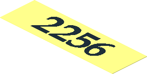 Sticker  1.1 x  3.6 with Black "2256"