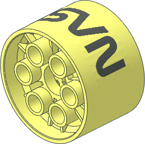 Wheel Rim 20 x 30 Smooth with 6 Pinholes with Dark Grey NASA Worm Logo Sticker