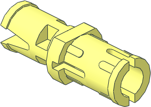 ~Technic Pin with Friction Ridges Lengthwise and Solid End