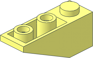 Slope Brick 33  3 x  1 Inverted with Notch, Stud Blocker and Thick Front