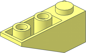 Slope Brick 33  3 x  1 Inverted with Notch, Stud Blocker and Thin Front