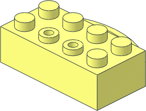 Train Brick  2 x  4 Holder for Sliding Wheel Brick (Complete)