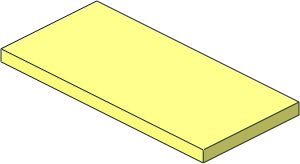 ~Train Brick  2 x  4 Holder Bottom Solid