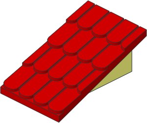 Fabuland Roof Slope without Top Hole (Complete) Red