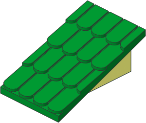 Fabuland Roof Slope without Top Hole (Complete) Green