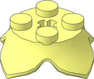 Brick  2 x  2 Round with 4 Petals Base and Axle Hole