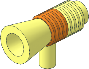 Minifig Loudhailer with Orange Stripe Pattern