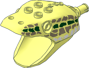 Animal Serpent Basilisk Head with Scales Pattern