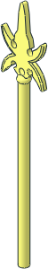 Minifig Spear with Four Side Blades