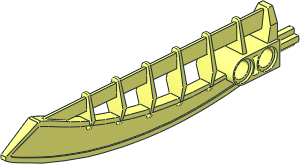 Constraction Blade 12L Curved with  2 Pinholes and Axle