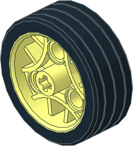 Wheel 14 x 29 Smooth with Black Tyre (Complete)