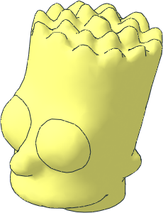 Minifig Head Simpsons Bart Simpson