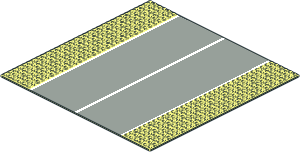 Baseplate 32 x 32 Road 6-Stud Straight with Runway Pattern