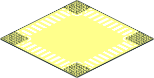 Baseplate 32 x 32 Road 6-Stud Crossroads with White Road Edge and Pedestrian Crossing Pattern