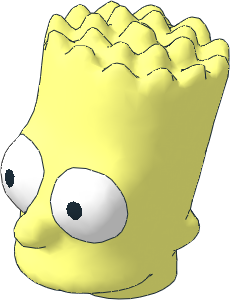 Minifig Head Simpsons Bart Simpson with Eyes Pattern